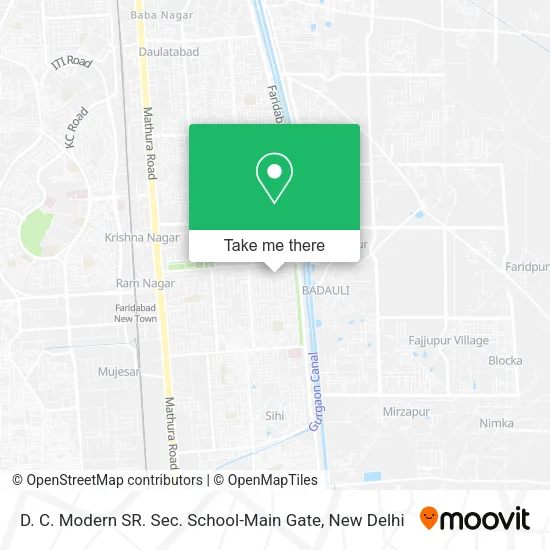 D. C. Modern SR. Sec. School-Main Gate map