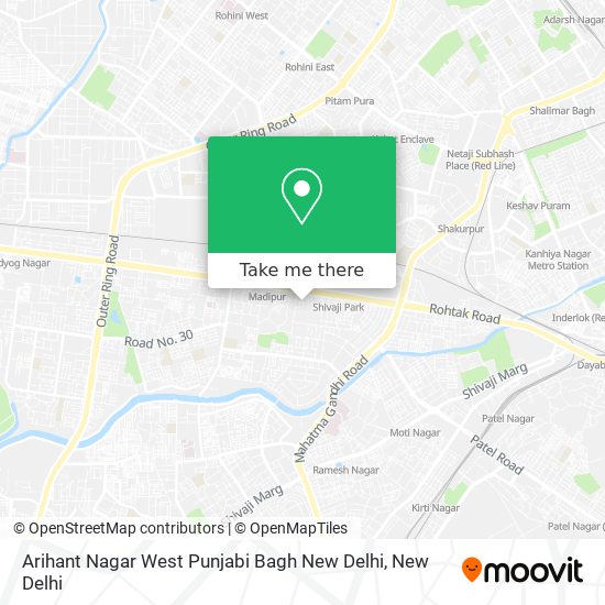 Arihant Nagar West Punjabi Bagh New Delhi map