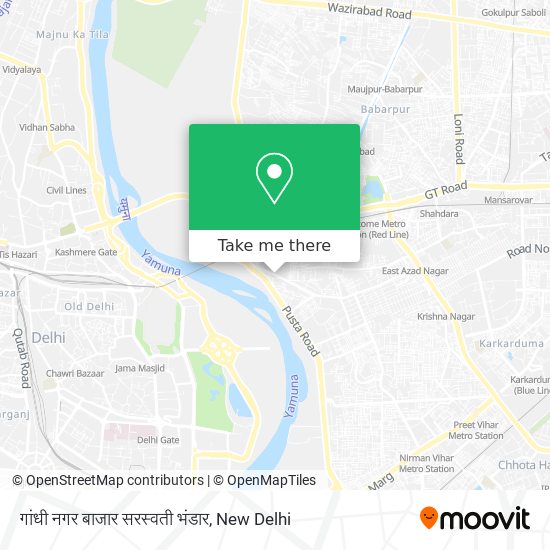 गांधी नगर बाजार सरस्वती भंडार map