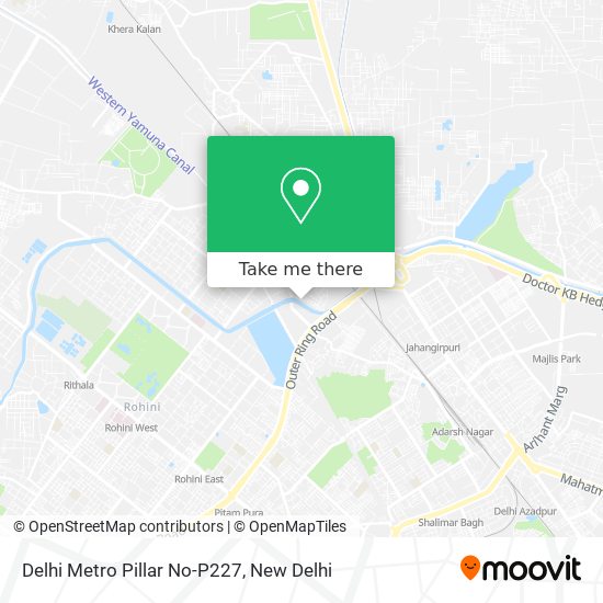 Delhi Metro Pillar No-P227 map