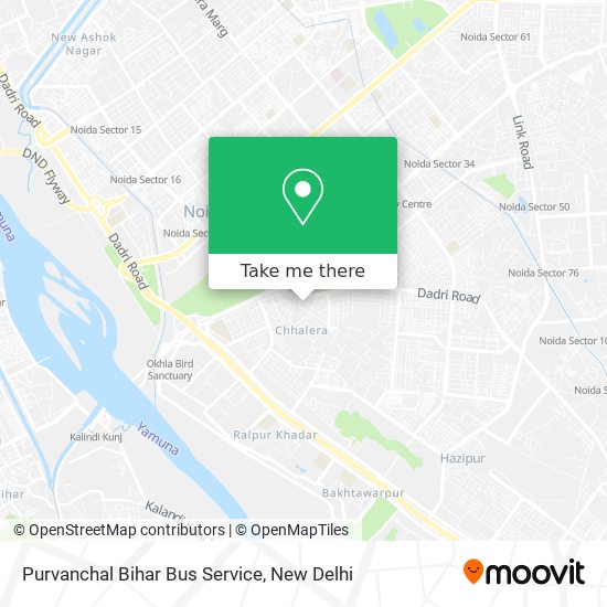 Purvanchal Bihar Bus Service map