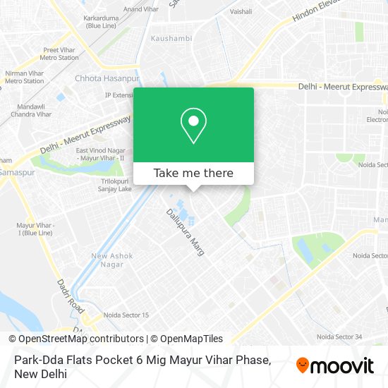 Park-Dda Flats Pocket 6 Mig Mayur Vihar Phase map