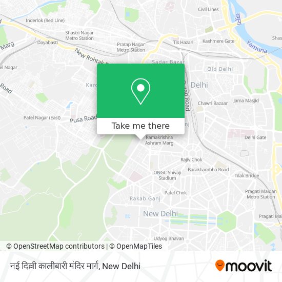 नई दिल्ली कालीबारी मंदिर मार्ग map