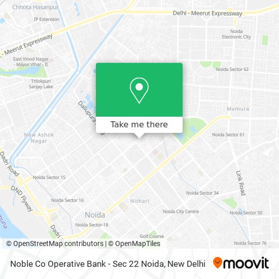 Noble Co Operative Bank - Sec 22 Noida map