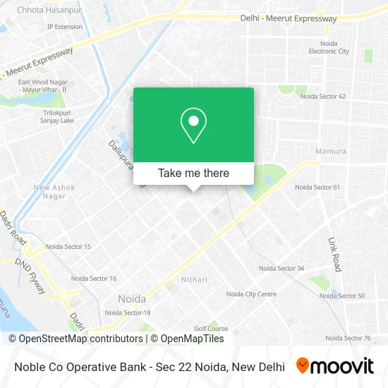 Noble Co Operative Bank - Sec 22 Noida map