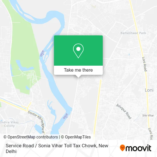 Service Road / Sonia Vihar Toll Tax Chowk map