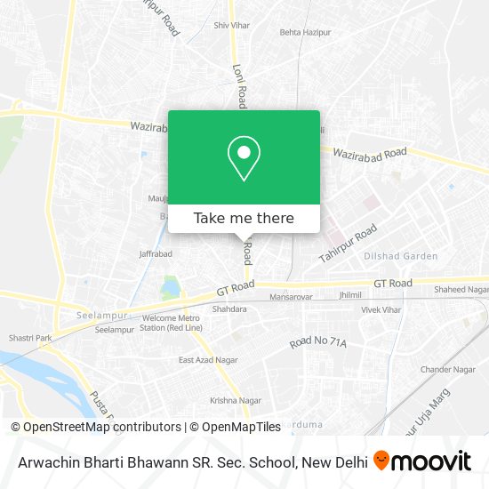 Arwachin Bharti Bhawann SR. Sec. School map
