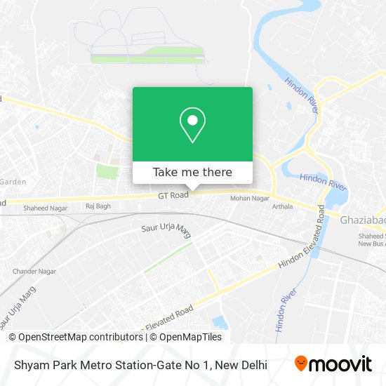 Shyam Park Metro Station-Gate No 1 map