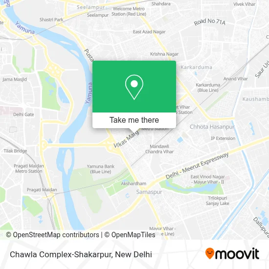 Chawla Complex-Shakarpur map