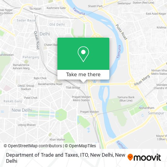 Department of Trade and Taxes, ITO, New Delhi map