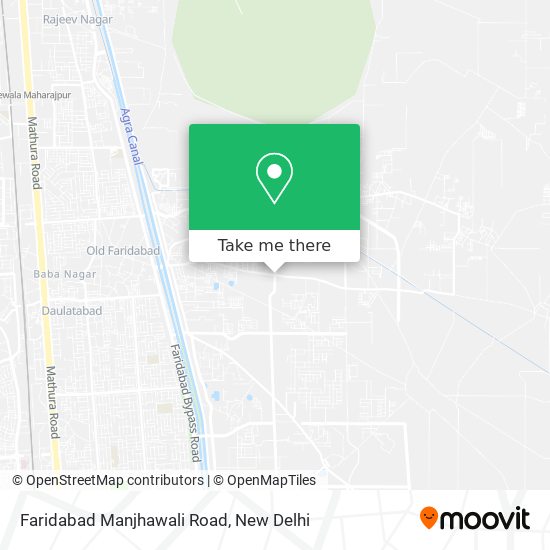 Faridabad Manjhawali Road map