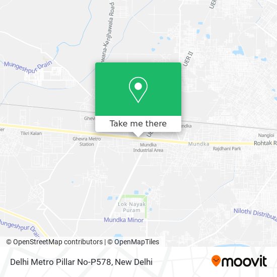 Delhi Metro Pillar No-P578 map