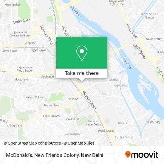 McDonald's, New Friends Colony map