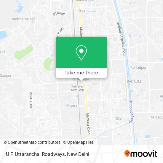 U P Uttaranchal Roadways map