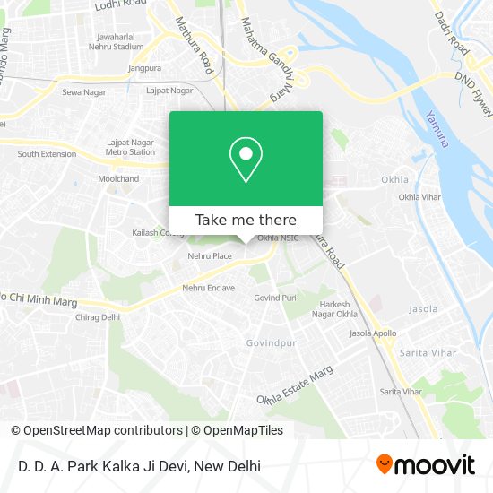 D. D. A. Park Kalka Ji Devi map