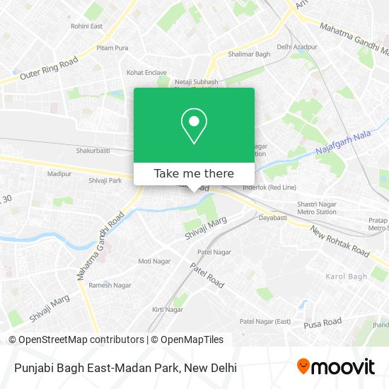Punjabi Bagh East-Madan Park map