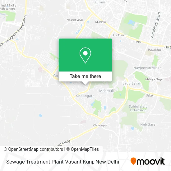 Sewage Treatment Plant-Vasant Kunj map