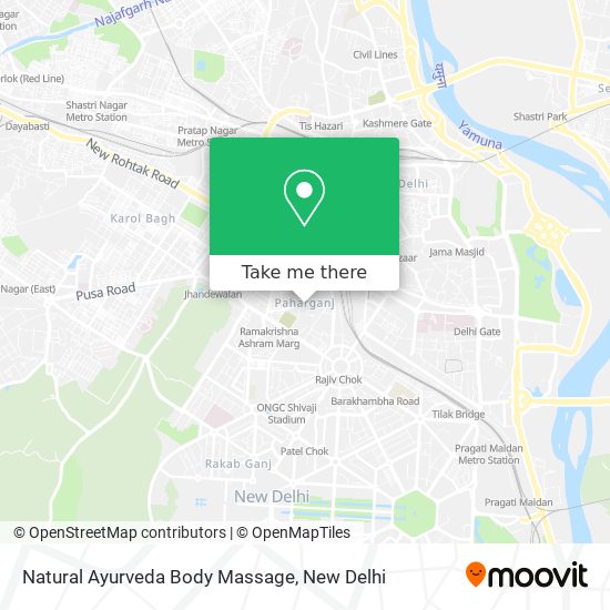 Natural Ayurveda Body Massage map