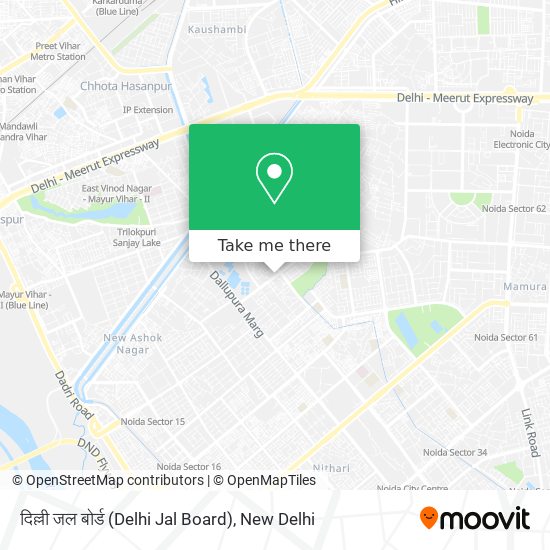 दिल्ली जल बोर्ड (Delhi Jal Board) map