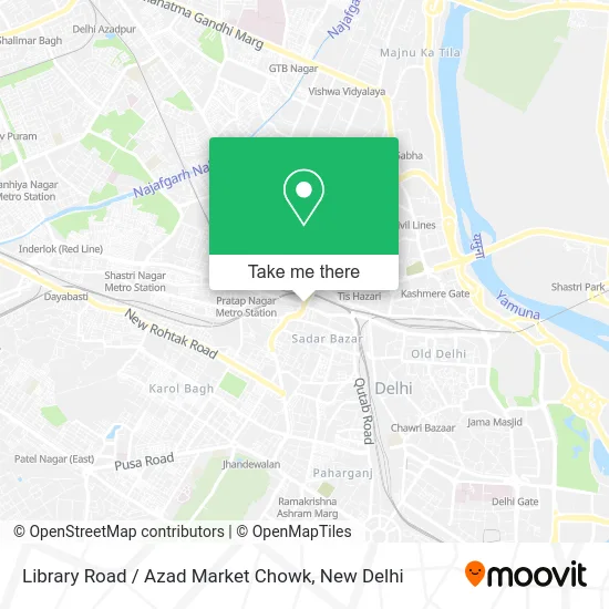 Library Road / Azad Market Chowk map