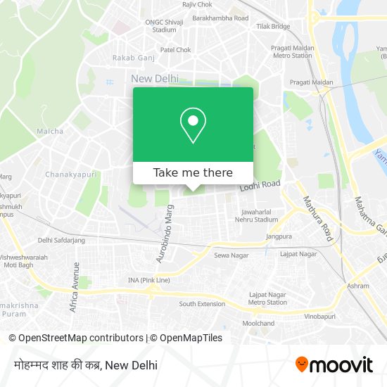 मोहम्मद शाह की कब्र map