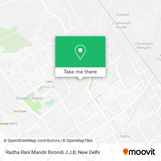 Radha Rani Mandir Birondi J.J.B map