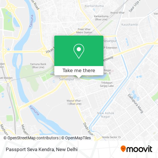 Passport Seva Kendra map