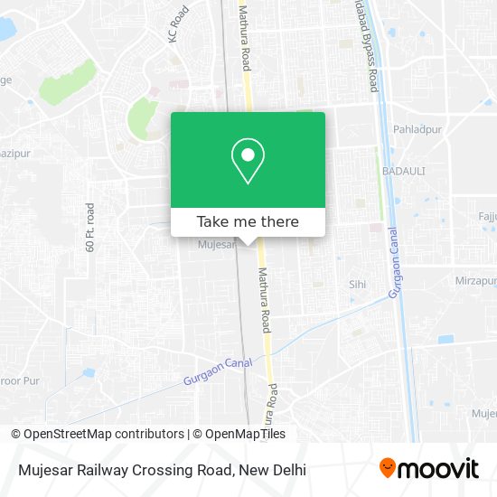 Mujesar Railway Crossing Road map