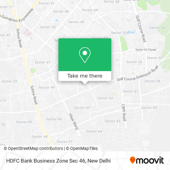 HDFC Bank Business Zone Sec 46 map