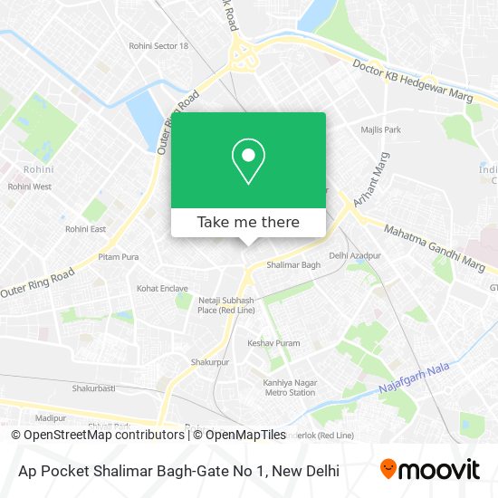 Ap Pocket Shalimar Bagh-Gate No 1 map