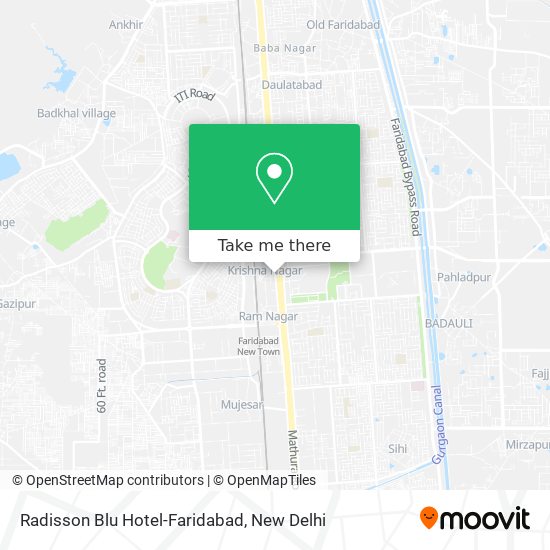 Radisson Blu Hotel-Faridabad map