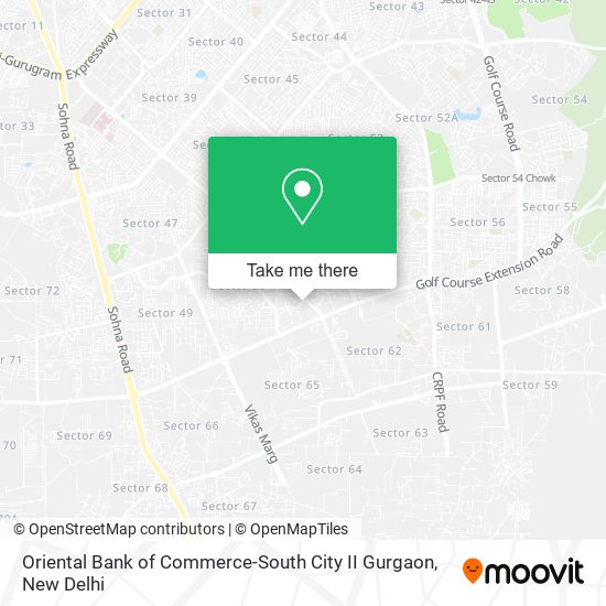 Oriental Bank of Commerce-South City II Gurgaon map