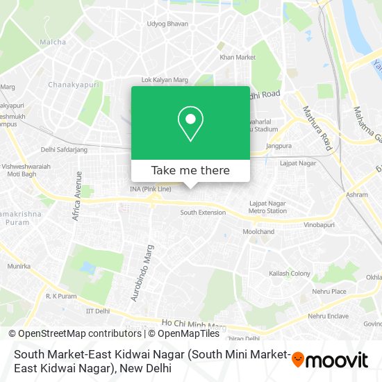 South Market-East Kidwai Nagar map