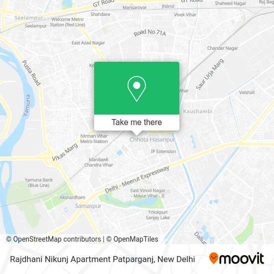 Rajdhani Nikunj Apartment Patparganj map
