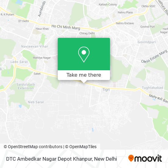 DTC Ambedkar Nagar Depot Khanpur map