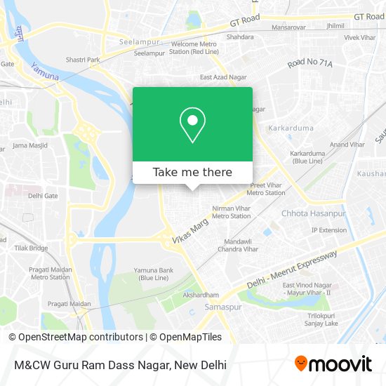 M&CW Guru Ram Dass Nagar map