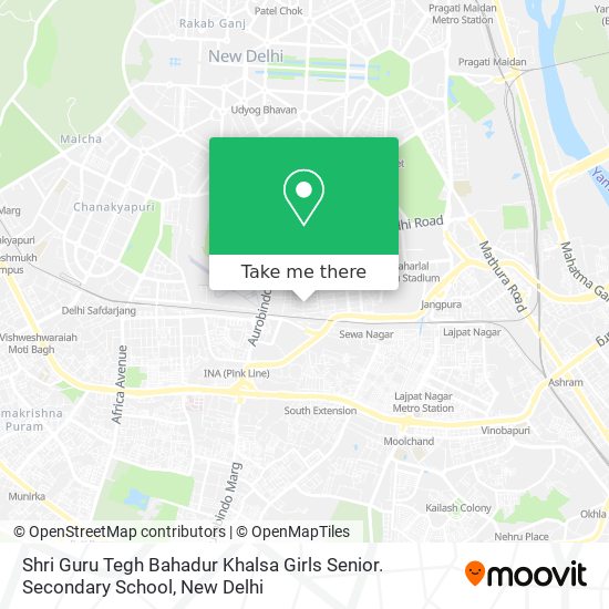 Shri Guru Tegh Bahadur Khalsa Girls Senior. Secondary School map