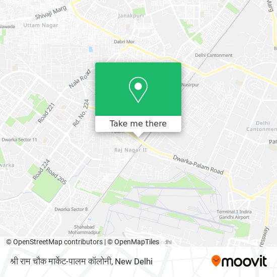 श्री राम चौक मार्केट-पालम कॉलोनी map