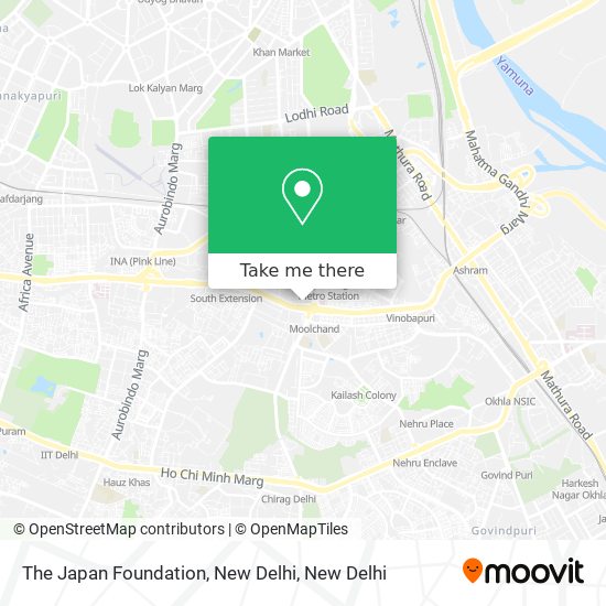The Japan Foundation, New Delhi map