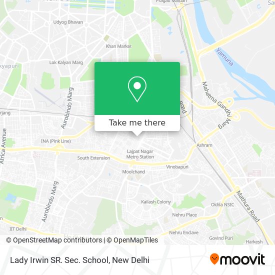 Lady Irwin SR. Sec. School map