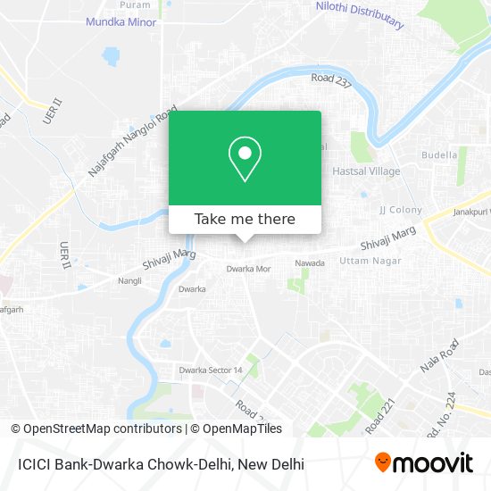 ICICI Bank-Dwarka Chowk-Delhi map