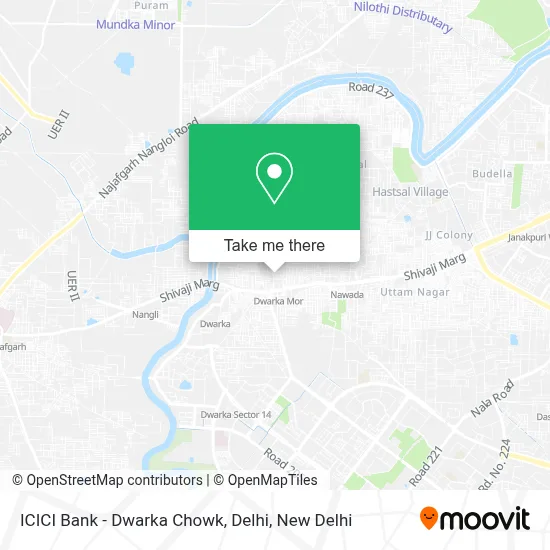 ICICI Bank-Dwarka Chowk-Delhi map