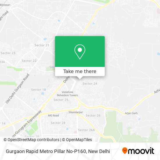 Gurgaon Rapid Metro Pillar No-P160 map