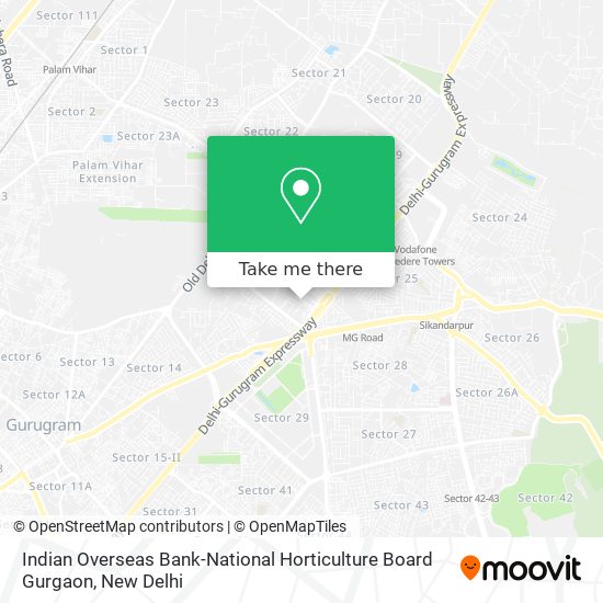 Indian Overseas Bank-National Horticulture Board Gurgaon map