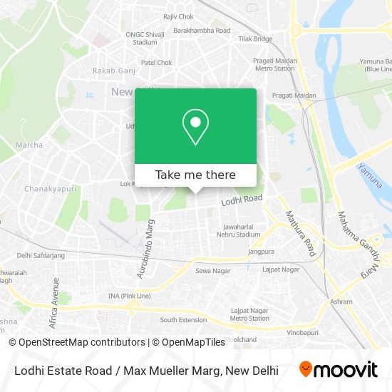 Lodhi Estate Road / Max Mueller Marg map