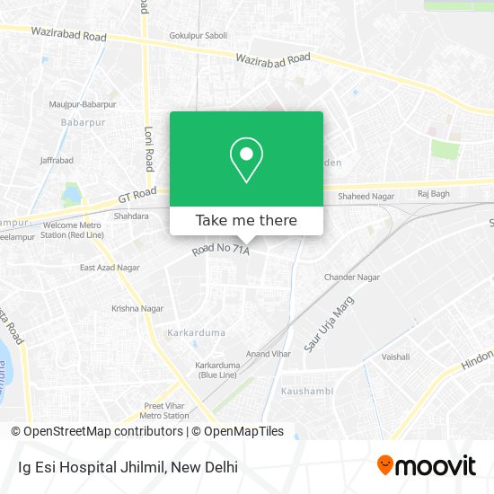 Ig Esi Hospital Jhilmil map