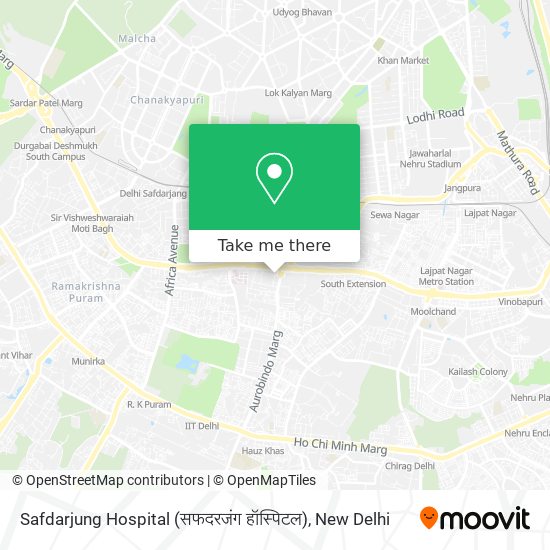 Safdarjung Hospital (सफदरजंग हॉस्पिटल) map