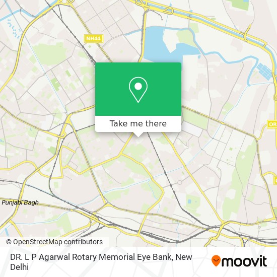 DR. L P Agarwal Rotary Memorial Eye Bank map