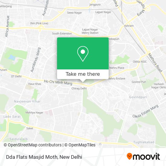 Dda Flats Masjid Moth map