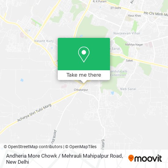 Andheria More Chowk / Mehrauli Mahipalpur Road map